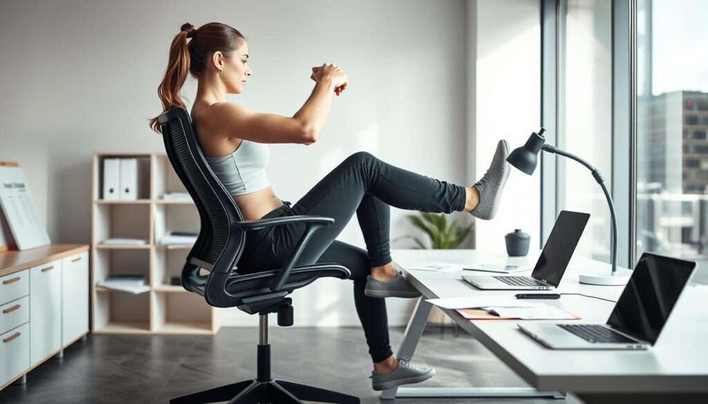 ab exercises at desk
