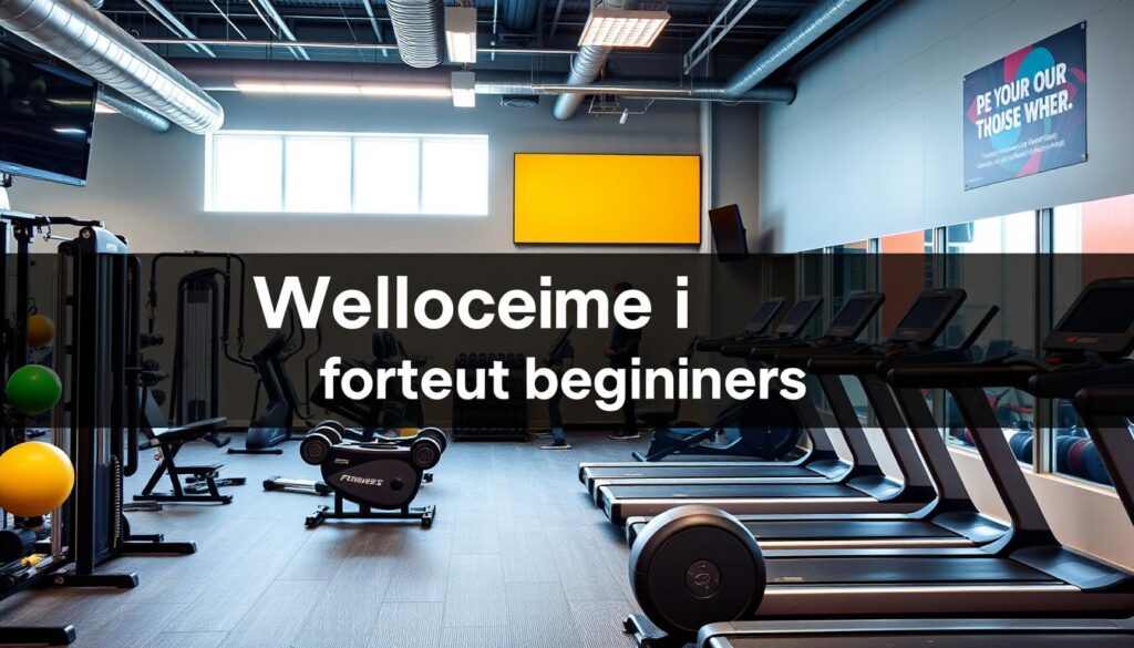 Generate an image of a beginner-friendly gym environment.