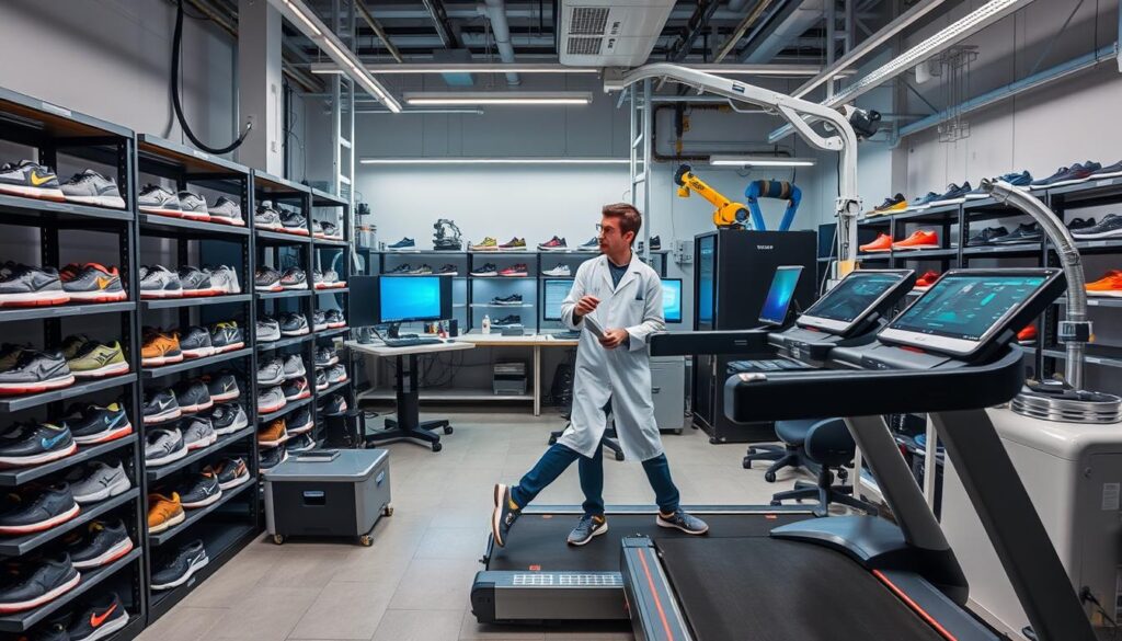 lab testing running shoes