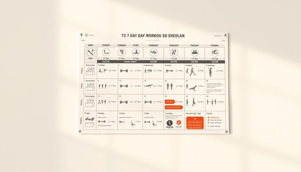 ‏7 day gym workout plan